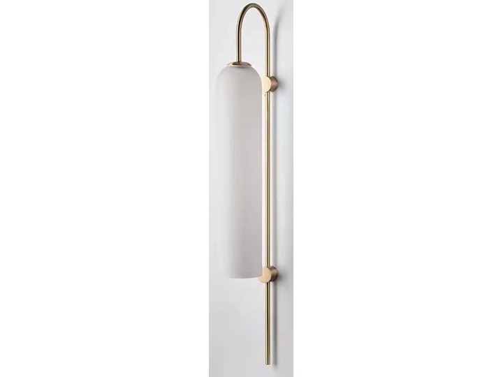 Klok White 78cm- nowoczesny kinkiet złoty biały Kinkiet z kloszem Szkło Kinkiet LED Metal Kategoria Lampy ścienne 