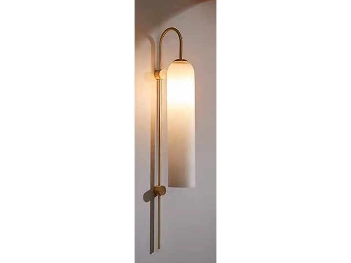 Klok White 78cm- nowoczesny kinkiet złoty biały Metal Kinkiet z kloszem Szkło Kinkiet LED Kategoria Lampy ścienne 