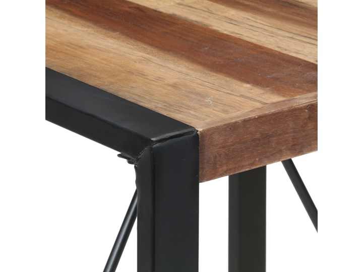 vidaXL Stół jadalniany, 80x80x75 cm, drewno wykończone na sheesham Wysokość 80 cm Stal Kolor Brązowy Pomieszczenie Stoły do jadalni