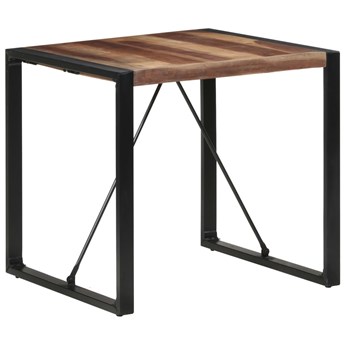 vidaXL Stół jadalniany, 80x80x75 cm, drewno wykończone na sheesham