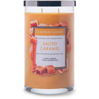 Colonial Candle Classic duża sojowa świeca zapachowa w szkle typu tumbler 19 oz 538 g - Salted Caramel