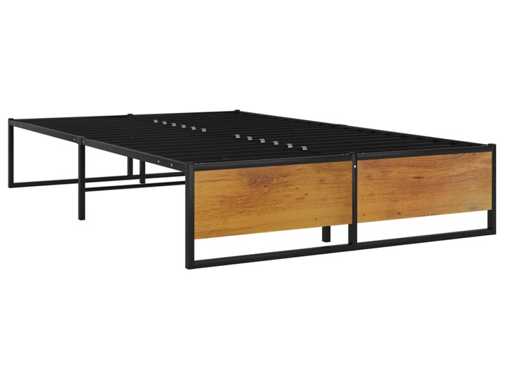 vidaXL Rama łóżka, czarna, metalowa, 120 x 200 cm Kolor Brązowy Łóżko metalowe Kategoria Łóżka do sypialni