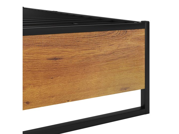 vidaXL Rama łóżka, czarna, metalowa, 120 x 200 cm Łóżko metalowe Kategoria Łóżka do sypialni