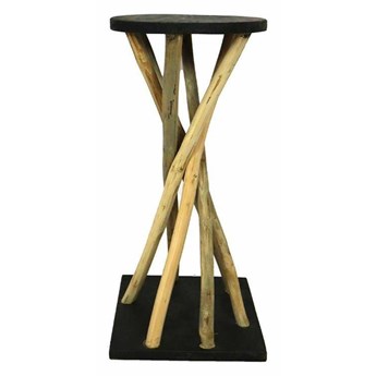 EROSION stolik pomocniczy/kwietnik drewniany, wys. 58 cm