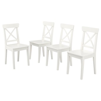 IKEA INGOLF Krzesło, biały, Ilość w opakowaniu: 4 szt.