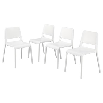 IKEA TEODORES Krzesło, biały, Ilość w opakowaniu: 4 szt.