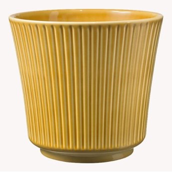 Žlutý ceramiczna doniczka Big pots Gloss, ø 12 cm