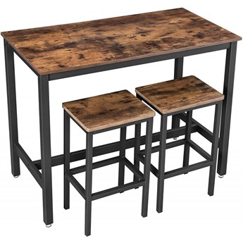 Industrialny stół barowy z 2 stołkami - Suru 4X