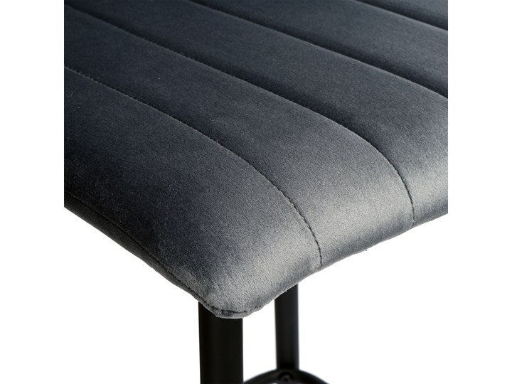 Hoker welurowy TORONTO Velvet grafitowy Głębokość 50 cm Skóra Metal Wysokość 110 cm Tkanina Model Krzesła pikowane