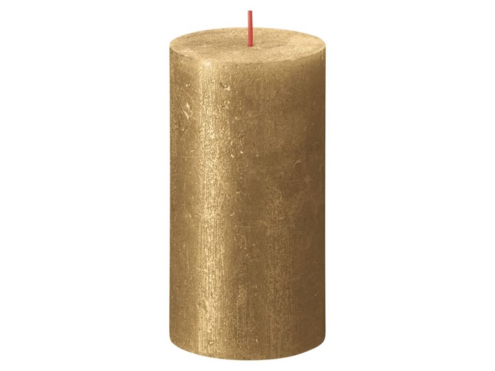 Bolsius Rustykalne świece pieńkowe Shimmer, 4 szt., 130x68 mm, złote Świeca Metal Kategoria Świeczniki i świece
