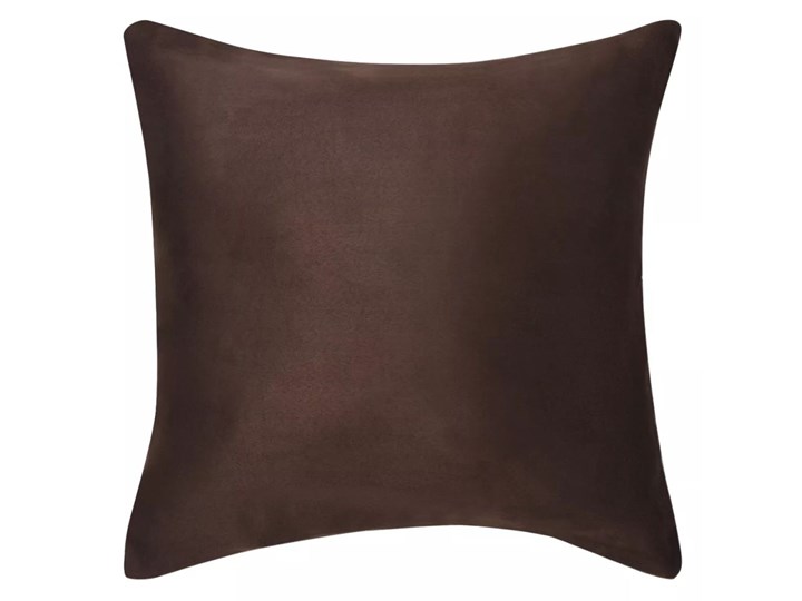 vidaXL Poszewki na poduszki 80x80 cm, zamszowe, 4 szt., brązowe