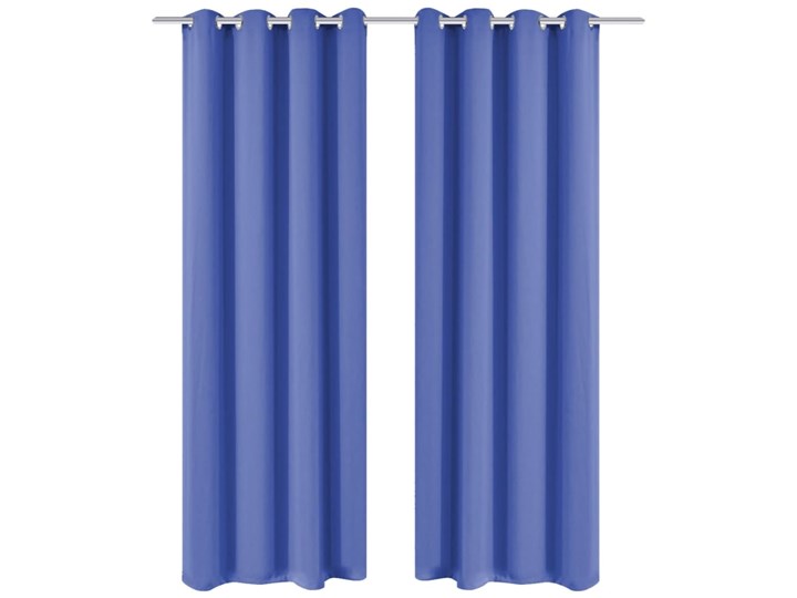 vidaXL Zasłony zaciemniające z kółkami, 2 szt., 135x175 cm, niebieskie