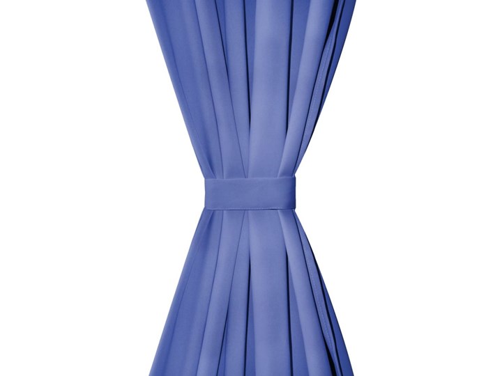 vidaXL Zasłony zaciemniające z kółkami, 2 szt., 135x175 cm, niebieskie Poliester Zasłona zaciemniająca Mocowanie