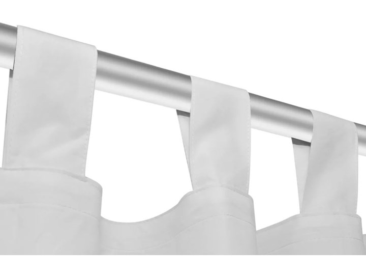 vidaXL Białe atłasowe zasłony z pętelkami 2 szt. 140 x 225 cm Poliester Zasłona zaciemniająca Wzór Paski 140x225 cm Kolor Biały