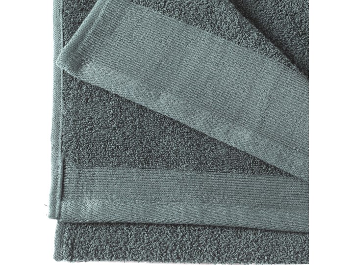 vidaXL Ręczniki do rąk, 5 szt., bawełna, 450 g/m², 50x100 cm, zielone