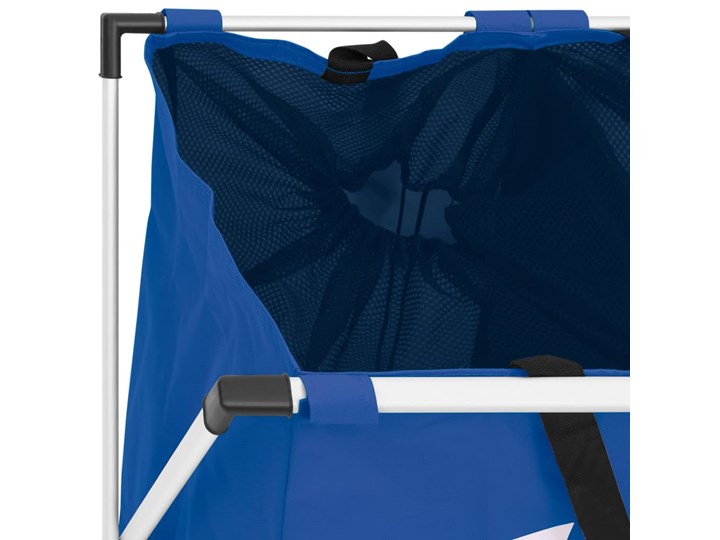 vidaXL 2-komorowy sortownik na pranie, niebieski Tkanina Metal Kategoria