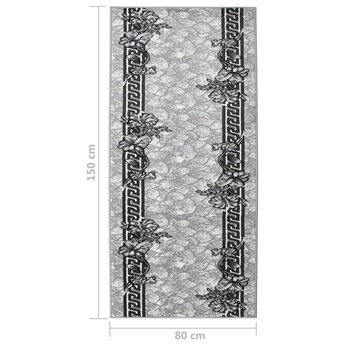 vidaXL Chodnik dywanowy, BCF, szary, 80x150 cm