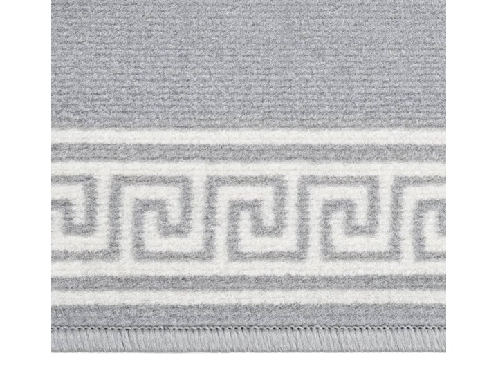 vidaXL Chodnik dywanowy, BCF, szary z motywem, 80x150 cm Chodniki Syntetyk Dywany Dywaniki Prostokątny Pomieszczenie Sypialnia