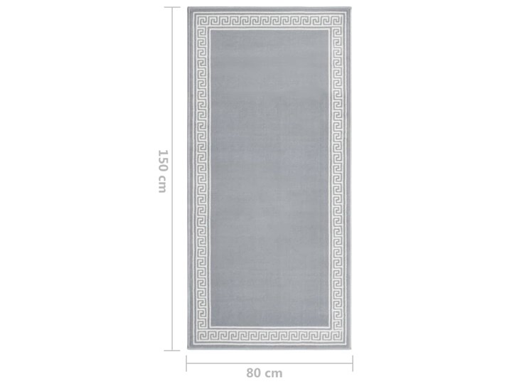vidaXL Chodnik dywanowy, BCF, szary z motywem, 80x150 cm Syntetyk Pomieszczenie Salon Dywaniki Dywany Prostokątny Chodniki Pomieszczenie Przedpokój