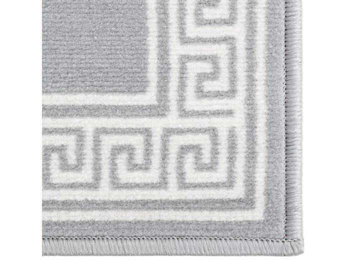 vidaXL Chodnik dywanowy, BCF, szary z motywem, 100x150 cm Prostokątny Dywany Chodniki Dywaniki Syntetyk Pomieszczenie Sypialnia Pomieszczenie Przedpokój