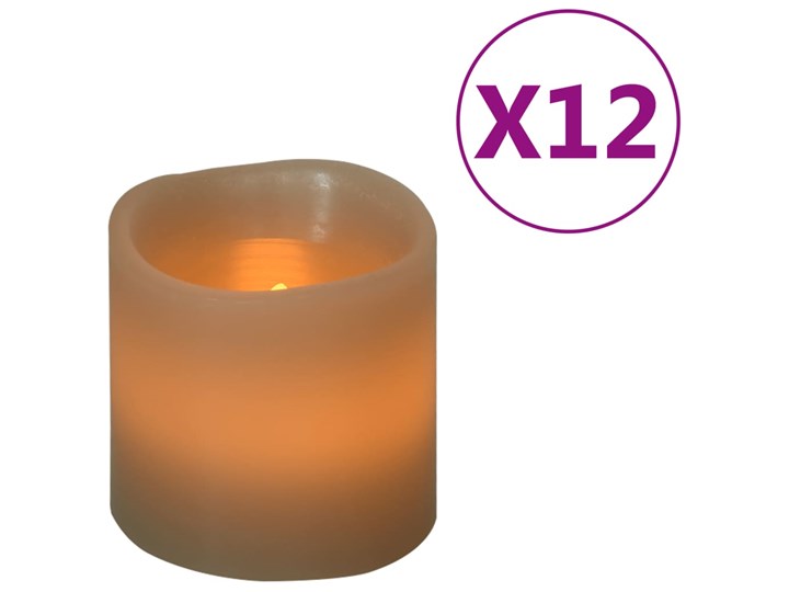 vidaXL Świece LED, elektryczne, 12 szt., ciepła biel Kategoria Świeczniki i świece Świeca Kolor Szary