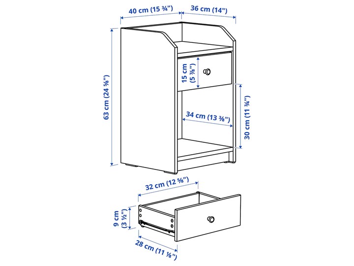 IKEA HAUGA Zestaw mebli do sypialni 3 szt, biały Pomieszczenie Sypialnia