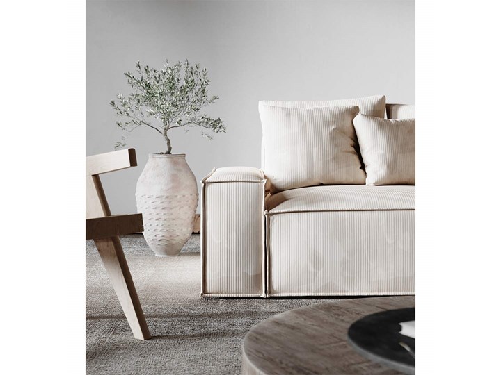 Sofa Loft 3-osobowa, Cappucino Szerokość 242 cm Funkcje Bez dodatkowych funkcji Stała konstrukcja Głębokość 121 cm Typ Gładkie