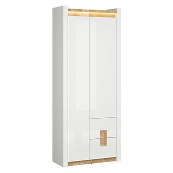 Alameda szafa 82 cm biały połysk/dąb westminster/biały połysk