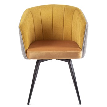 Krzesło obrotowe Palermo żółto - szare