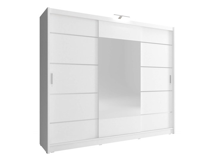 Szafa przesuwna WIKI ALU z lustrem 250 kolor do wyboru Głębokość 62 cm Płyta laminowana Szerokość 250 cm Płyta MDF Wysokość 214 cm Metal Rodzaj drzwi Przesuwne Styl Nowoczesny