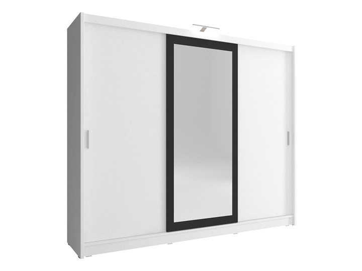 Szafa przesuwna z lustrem WIKI II 250 kolor do wyboru Wysokość 214 cm Płyta MDF Głębokość 62 cm Styl Nowoczesny Płyta laminowana Szerokość 250 cm Metal Rodzaj drzwi Przesuwne