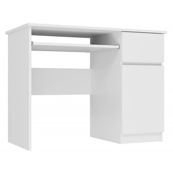 Biurko z szufladą w kolorze biały połysk - Somid 5X
