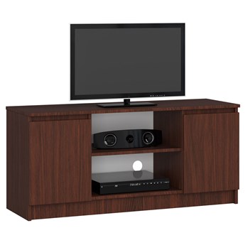 Klasyczna szafka RTV z półkami wenge - Darius 3X 120 cm