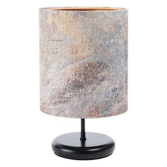 Czarna nowoczesna lampa stołowa z nadrukiem - S359-Veres