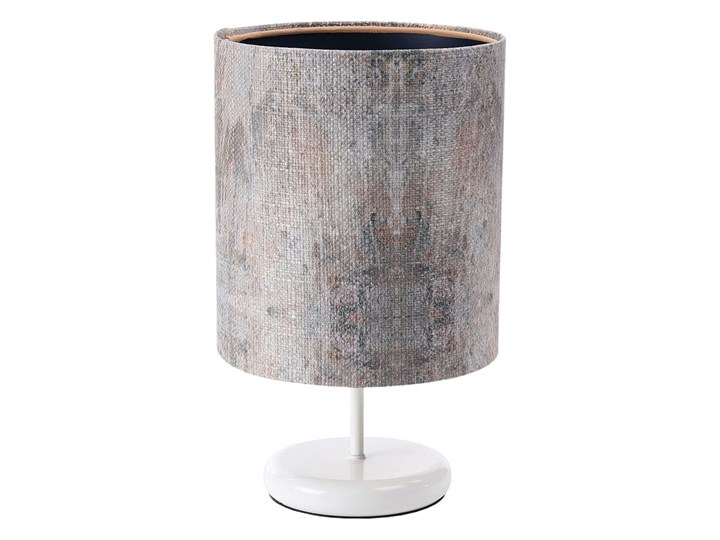 Biała lampka stołowa do salonu - S360-Veres Lampa nocna Wysokość 32 cm Lampa z abażurem Tworzywo sztuczne Tkanina Metal Styl Nowoczesny