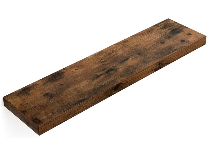 Loftowa półka wisząca do salonu i sypialni - Jorkis 10X Płyta laminowana Tworzywo sztuczne Metal Płyta MDF Stal Płyta wiórowa Melamina Drewno Styl Rustykalny Uniwersalne Płyta meblowa Styl Tradycyjny