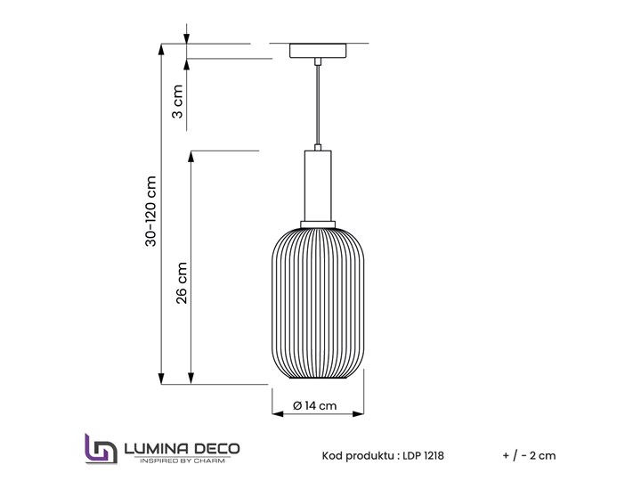 LAMPA WISZĄCA LOFT DYMIONA RICO LUMINA DECO Lampa z kloszem Kolor Czarny Szkło Pomieszczenie Salon