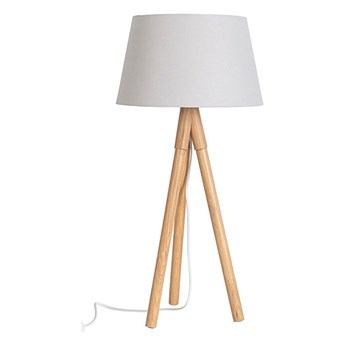 Lampa stołowa w kolorze jasnobrązowo-szarym - (W)69 cm