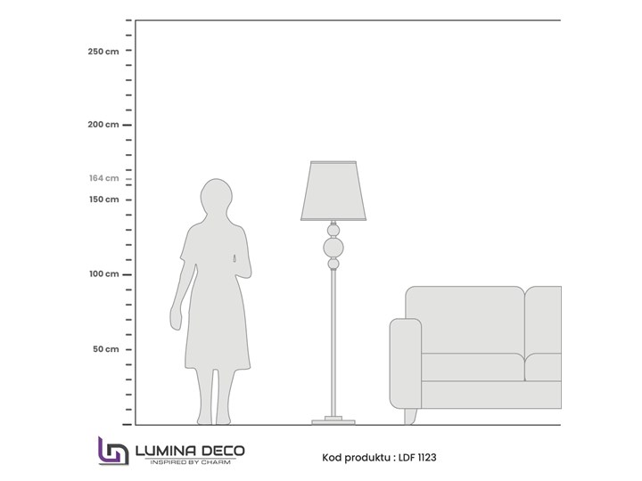 LAMPA STOJĄCA PODŁOGOWA ZŁOTA MURANEO Metal Styl Glamour Szkło Lampa z abażurem Kategoria Lampy podłogowe