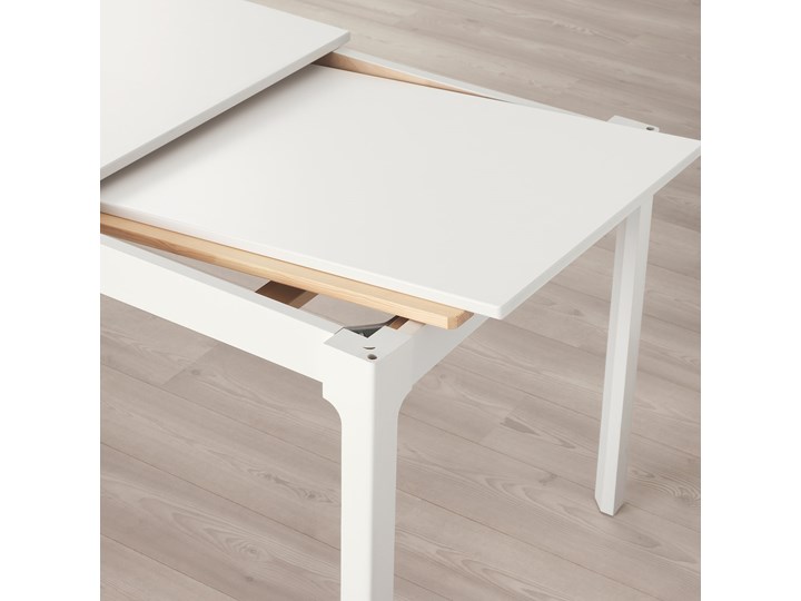 IKEA EKEDALEN / EKEDALEN Stół i 4 krzesła, biały biały/Orrsta jasnoszary, 80/120 cm Pomieszczenie Jadalnia