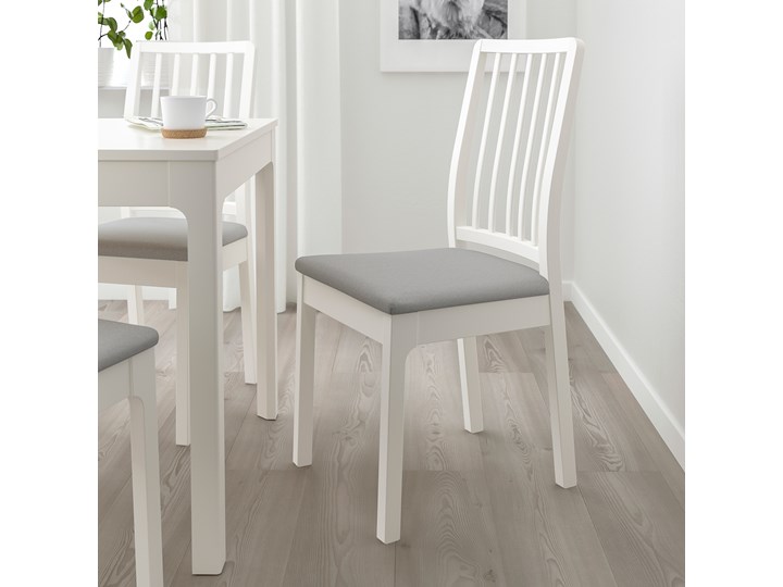 IKEA EKEDALEN / EKEDALEN Stół i 4 krzesła, biały biały/Orrsta jasnoszary, 80/120 cm Pomieszczenie Jadalnia Kategoria Stoły z krzesłami