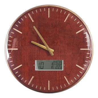 Beliani Zegar ścienny kolorowy drewno-podobny wzór Ø 33 cm styl retro