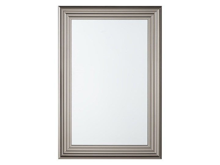 Beliani Lustro ścienne wiszące srebrne 61 x 91 cm łazienka sypialnia toaletka Prostokątne Lustro z ramą Kolor Srebrny
