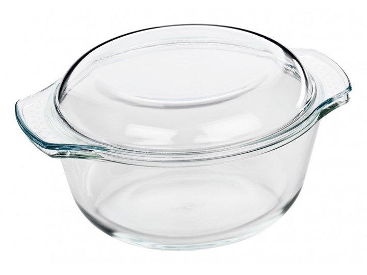 naczynie żaroodporne z pokrywką, szkło borokrzemowe, śred. 22 x 13,5 cm kod: KU-0620003522