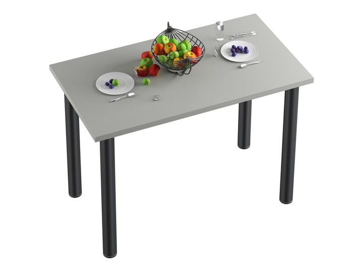 YRKE - Stół kuchenny - Szary Drewno Płyta MDF Płyta laminowana Wysokość 71 cm Pomieszczenie Stoły do salonu