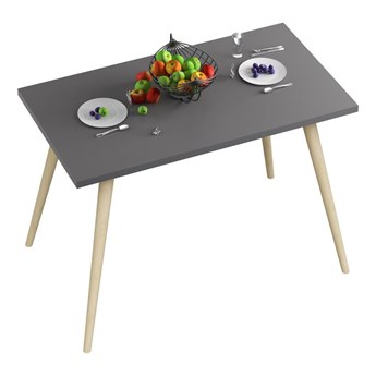 Stół kuchenny z nogami bukowymi - Grafit