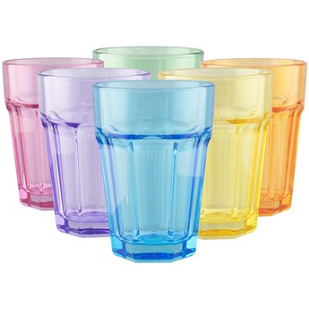 Trend Glass Szklanki do wody i napojów Gigi Rainbow Blast 370 ml