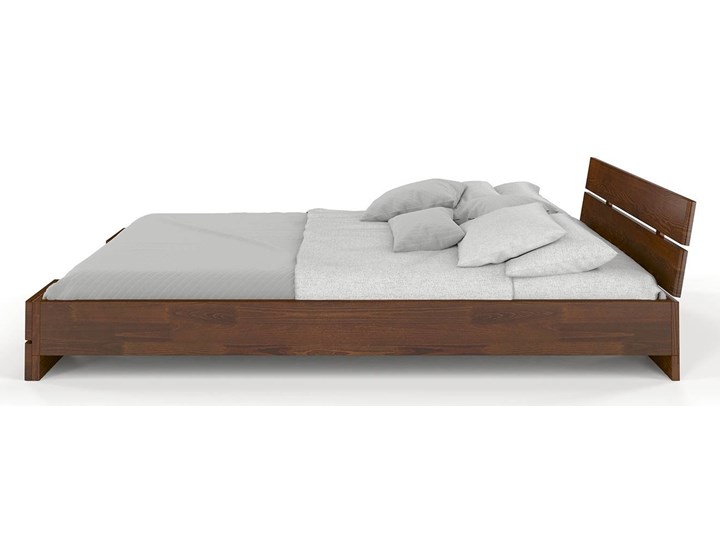 Łóżko drewniane sosnowe Visby Sandemo Drewno Łóżko tapicerowane Rozmiar materaca 180x200 cm