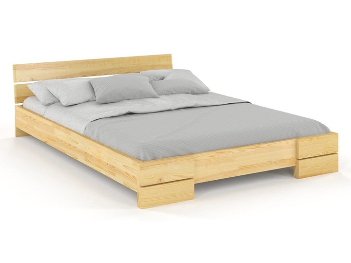 Łóżko drewniane sosnowe Visby Sandemo Drewno Kolor Brązowy Łóżko tapicerowane Kategoria Łóżka do sypialni