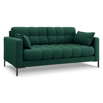 Sofa 2-osobowa MAMAIA zielony z czarną podstawą